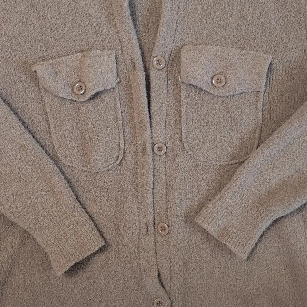 All : Row M Camel Brown Button Up Shacket - Picture 3 of 4